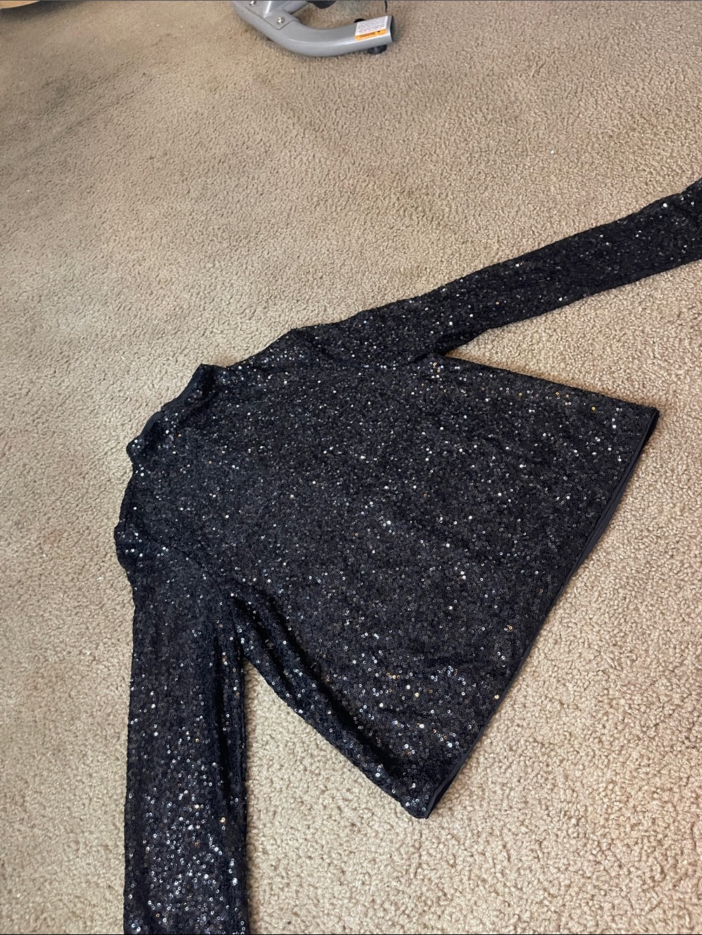H&M Black Sequin Turtleneck Sweater
